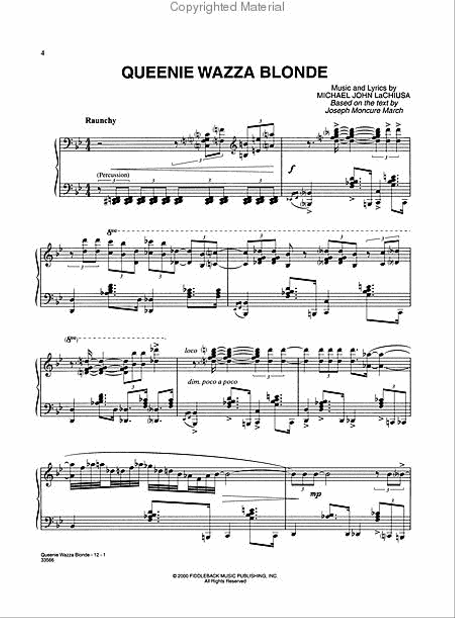 The Wild Party Piano, Vocal, Guitar scores gallery preview page 2