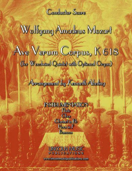 Mozart - Ave Verum Corpus (for Woodwind Quintet and Optional Organ) image number null