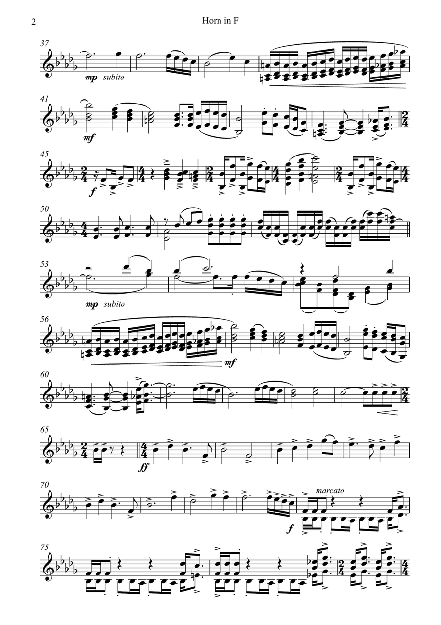 No Leaf Clover No Leaf Clover Horn Solo scores gallery preview page 2