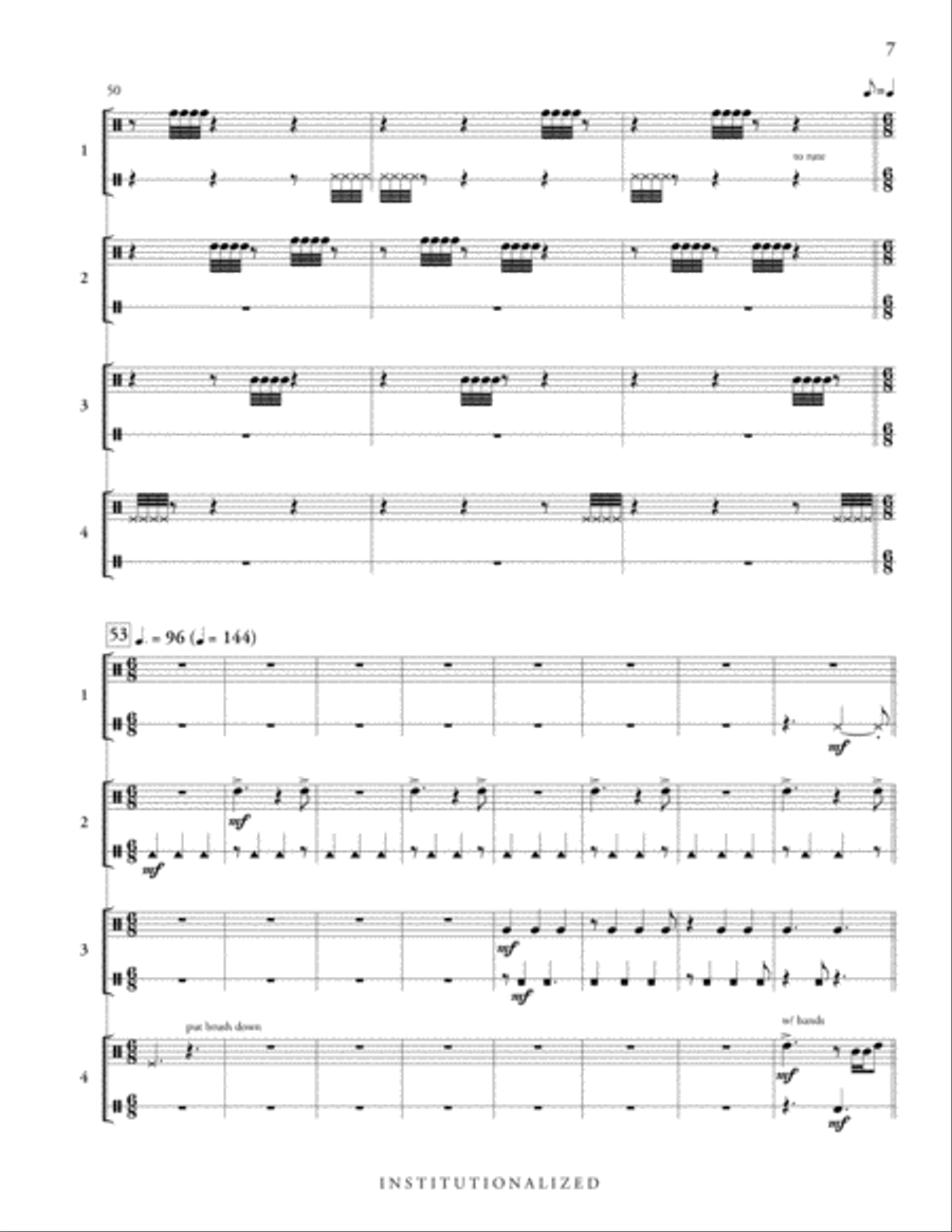 Institutionalized Percussion Ensemble scores gallery preview page 9