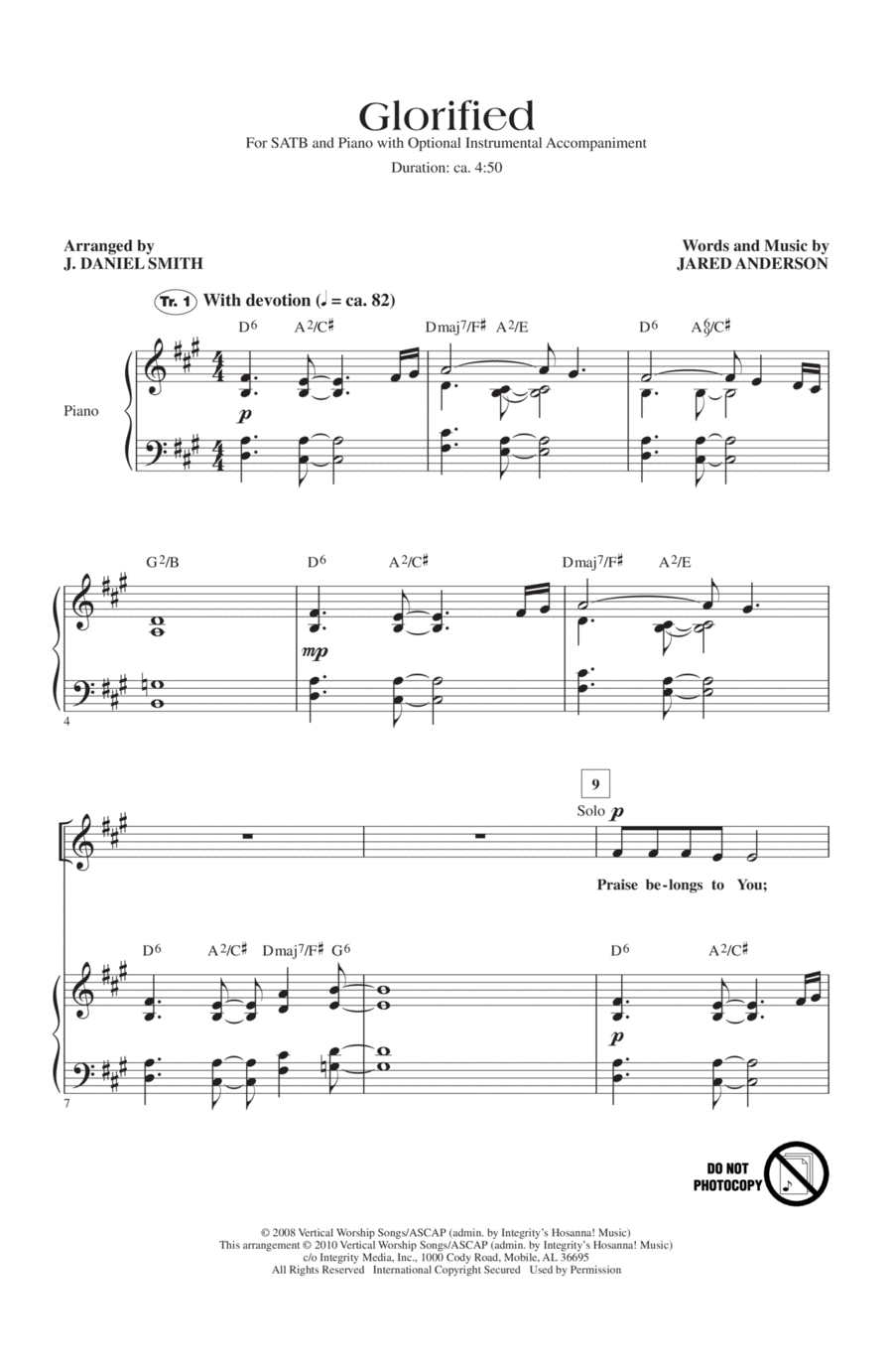 Glorified 4-Part scores gallery preview page 1