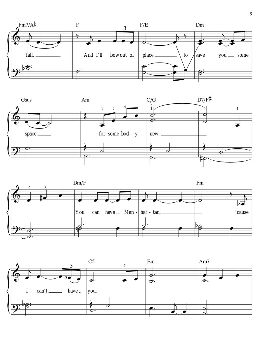Manhattan Manhattan Easy Piano scores gallery preview page 3
