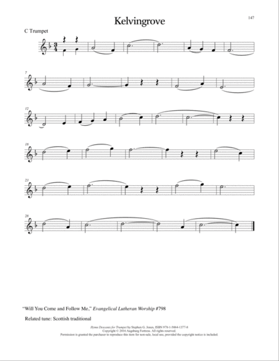 Hymn Descants for Trumpet C Trumpet scores gallery preview page 148