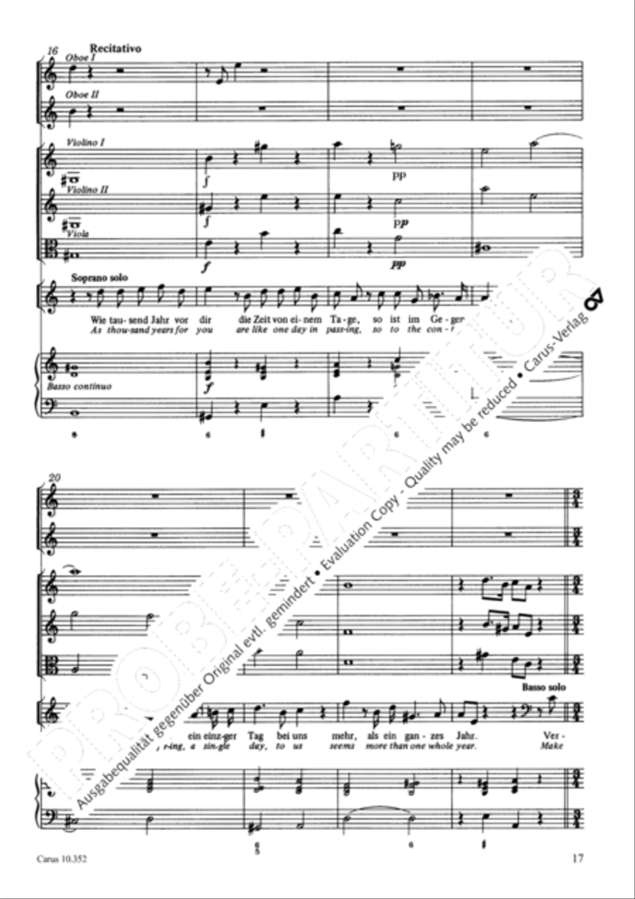From the deepest comes our plea (Aus der Tiefen rufen wir) 4-Part scores gallery preview page 20