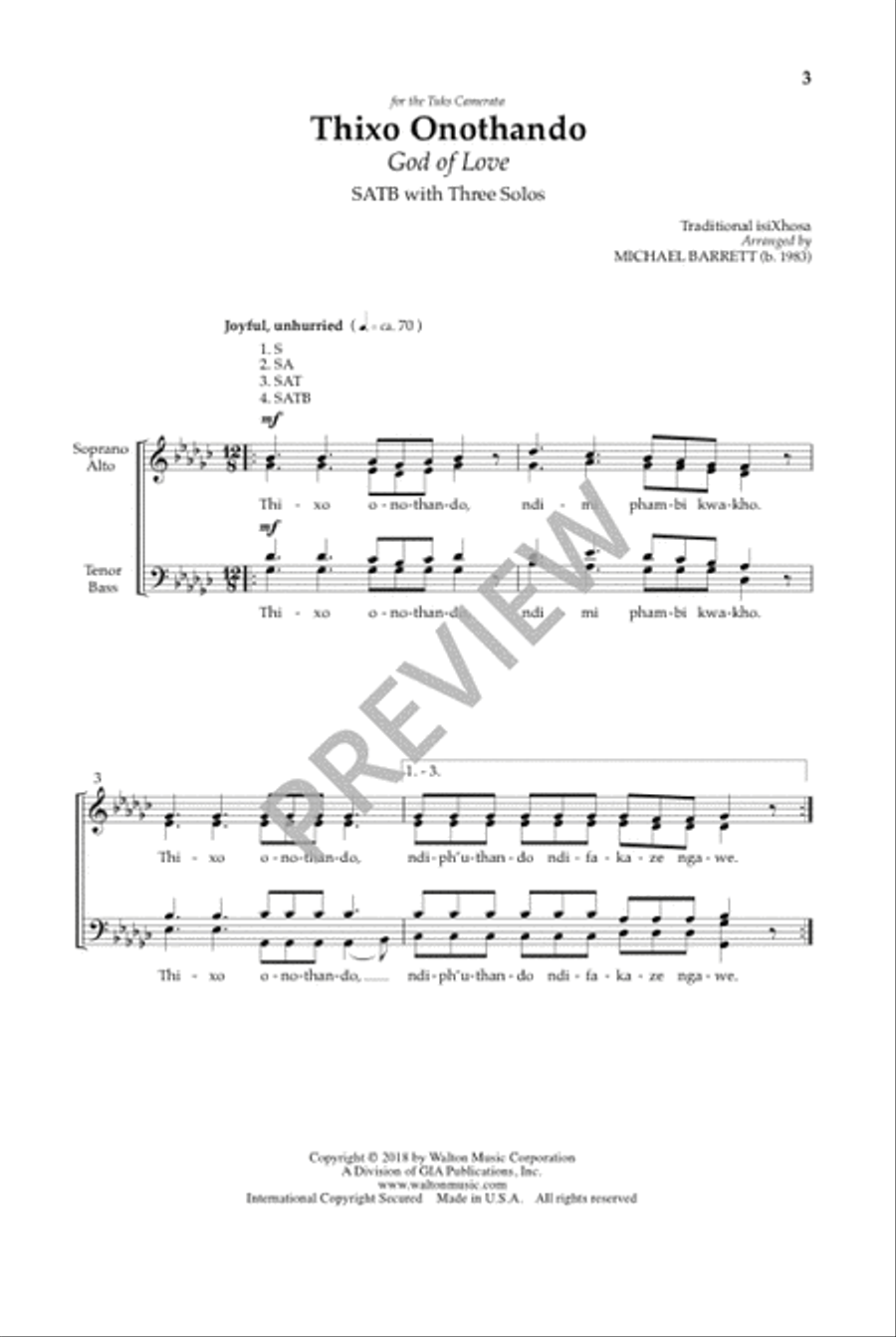 Thixo Onothando 4-Part scores gallery preview page 4