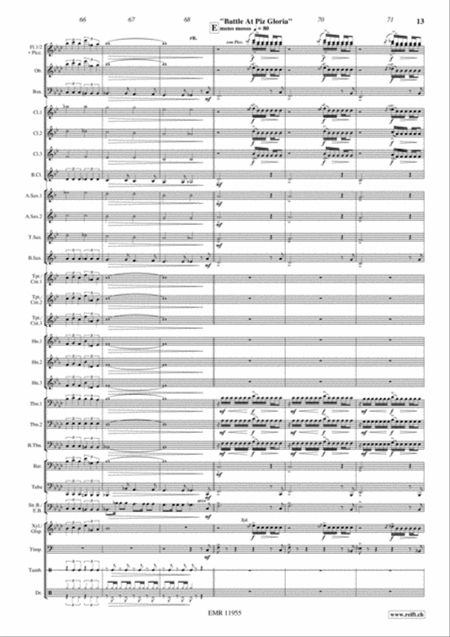 On Her Majesty's Secret Service Concert Band scores gallery preview page 14