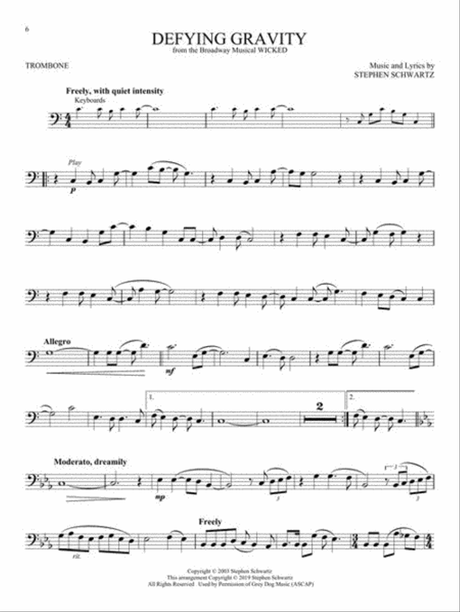 Contemporary Broadway Contemporary Broadway Trombone scores gallery preview page 5
