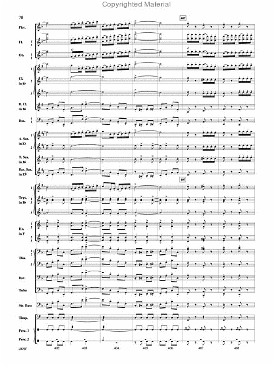 William Tell Overture Concert Band scores gallery preview page 71