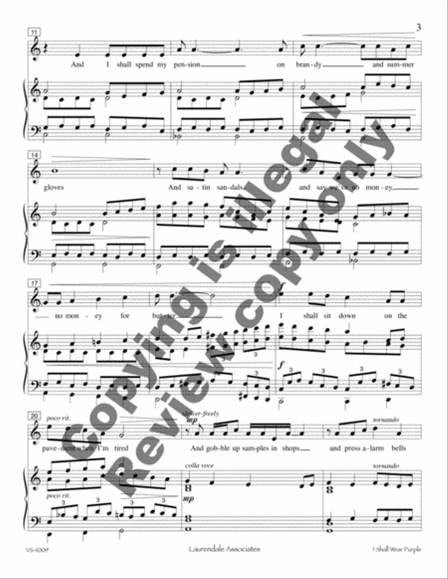 I Shall Wear Purple I Shall Wear Purple Medium Voice scores gallery preview page 3
