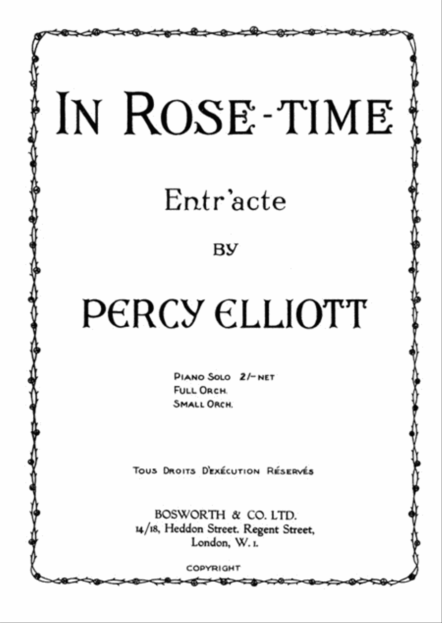 Elliott, P Rose Time Piano Solo scores gallery preview page 1