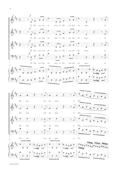 Te Deum Choral Score