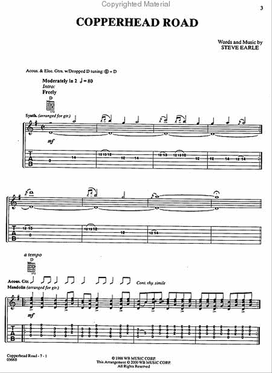 Steve Earle Songbook Electric Guitar scores gallery preview page 2