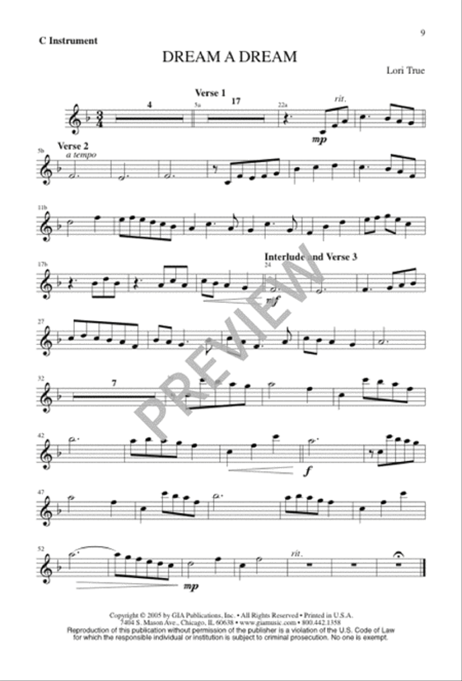 Dream a Dream Dream a Dream 4-Part scores gallery preview page 9