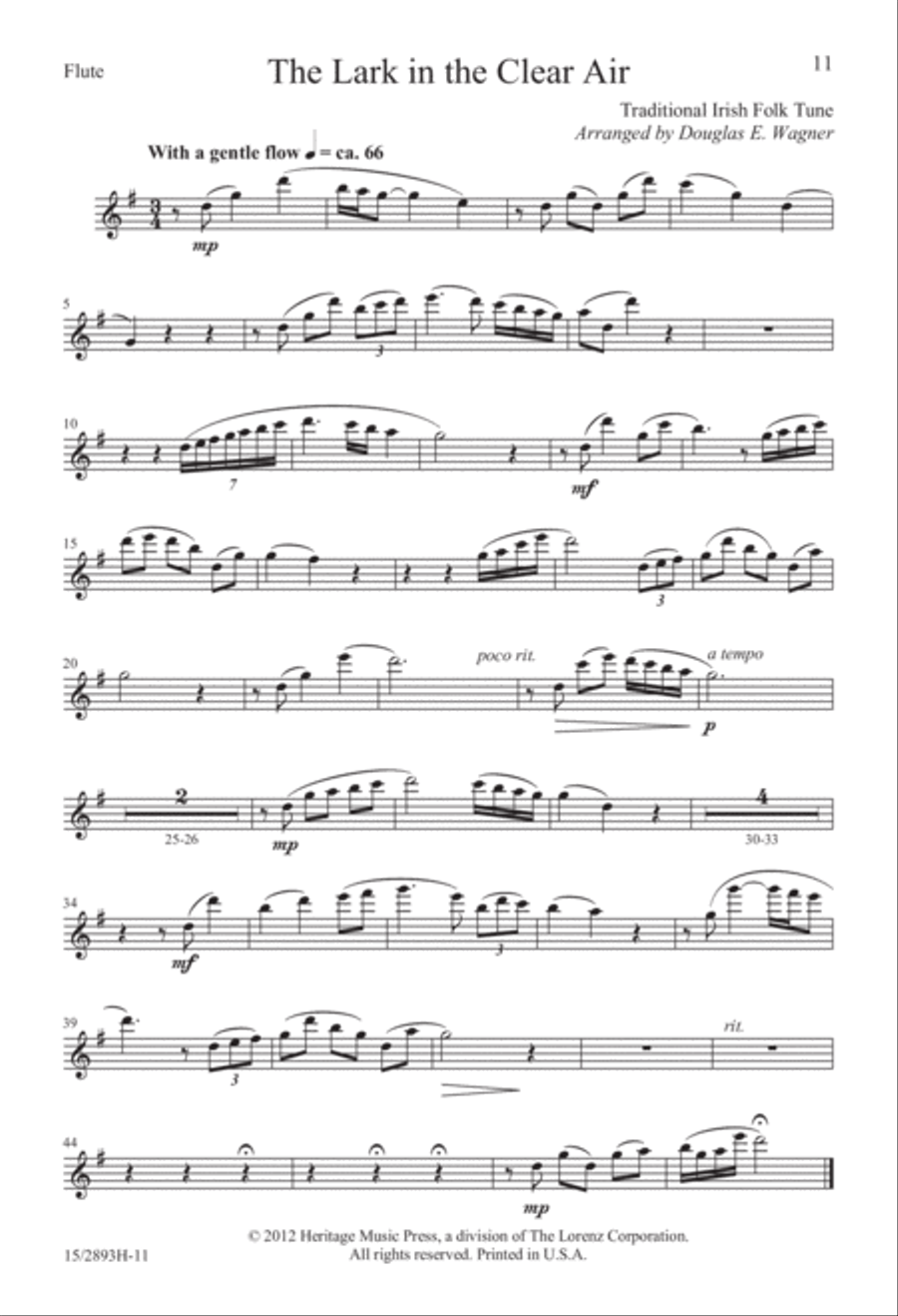 The Lark in the Clear Air 4-Part scores gallery preview page 11