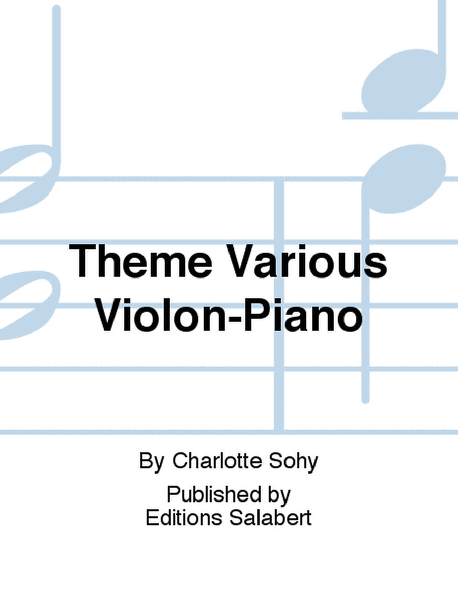 Theme Various Violon-Piano
