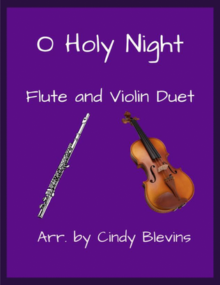 Book cover for O Holy Night, for Flute and Violin