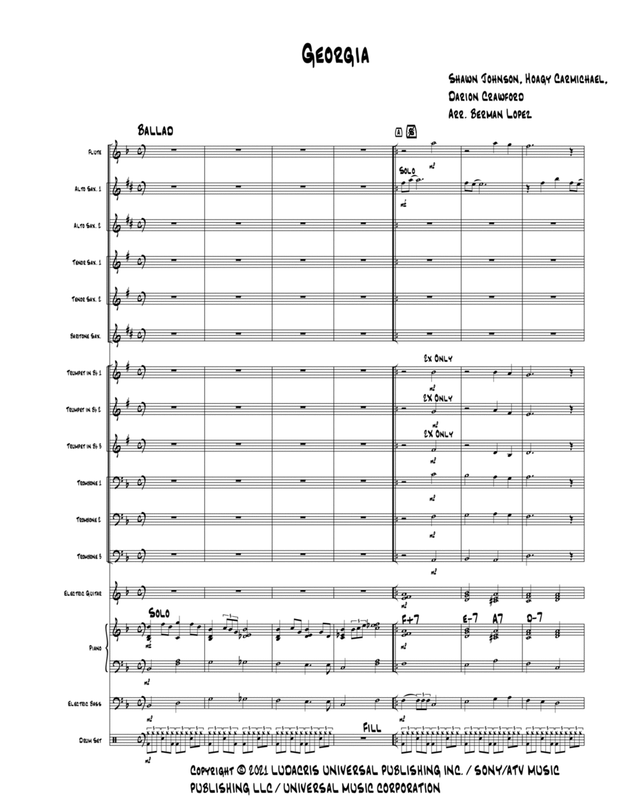 Georgia Georgia Jazz Ensemble scores gallery preview page 1