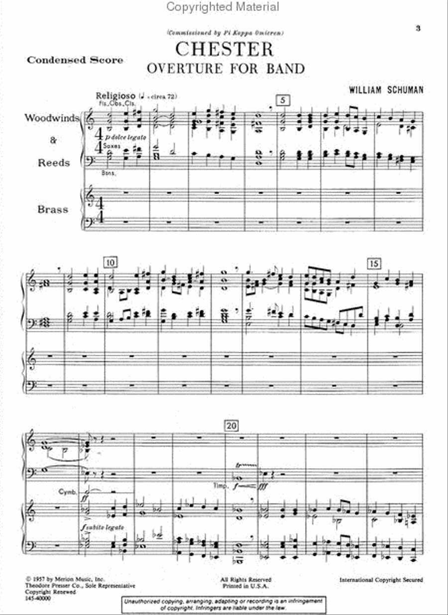 Chester Overture for Band Concert Band scores gallery preview page 2