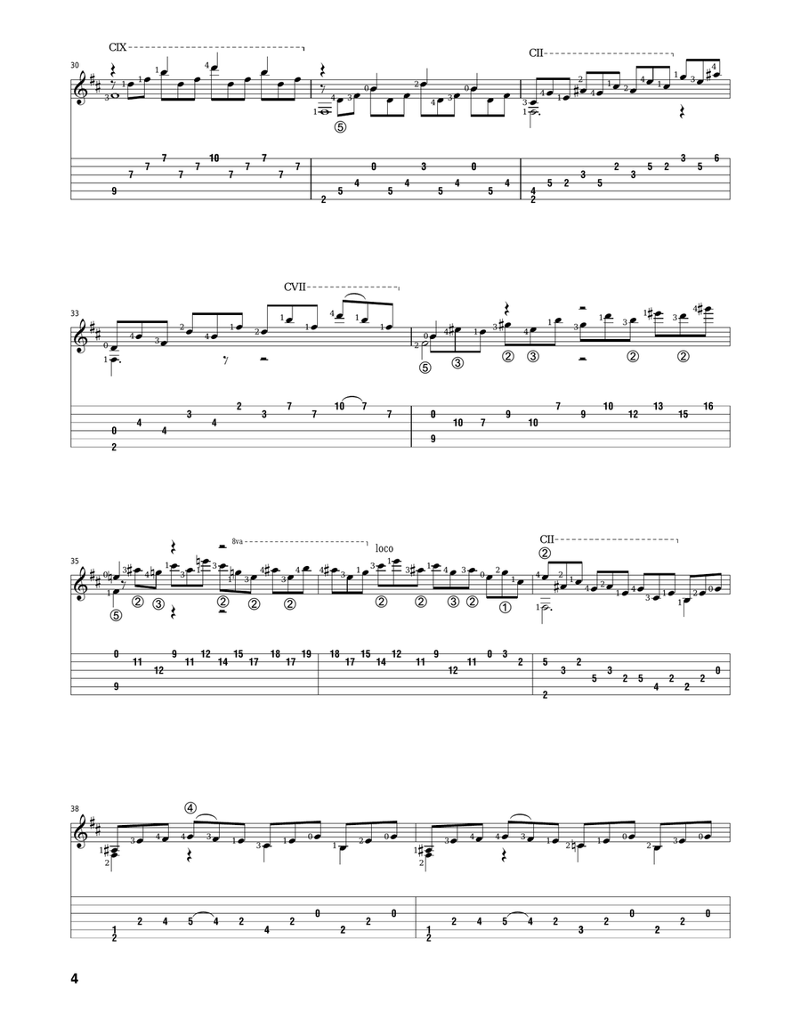 Adagio Acoustic Guitar scores gallery preview page 4