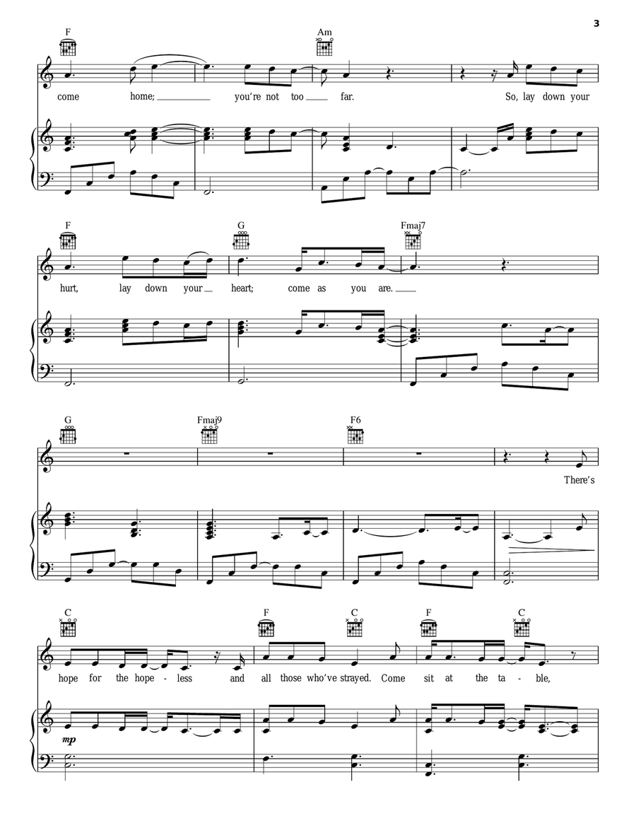 Come As You Are Come As You Are Piano, Vocal, Guitar scores gallery preview page 3