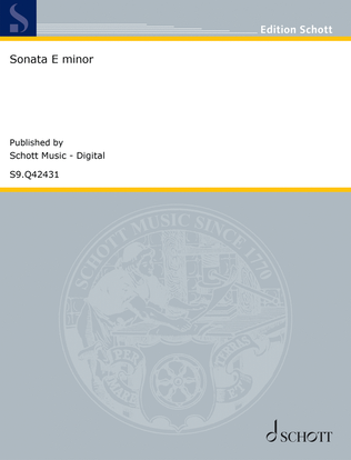 Book cover for Sonata E minor