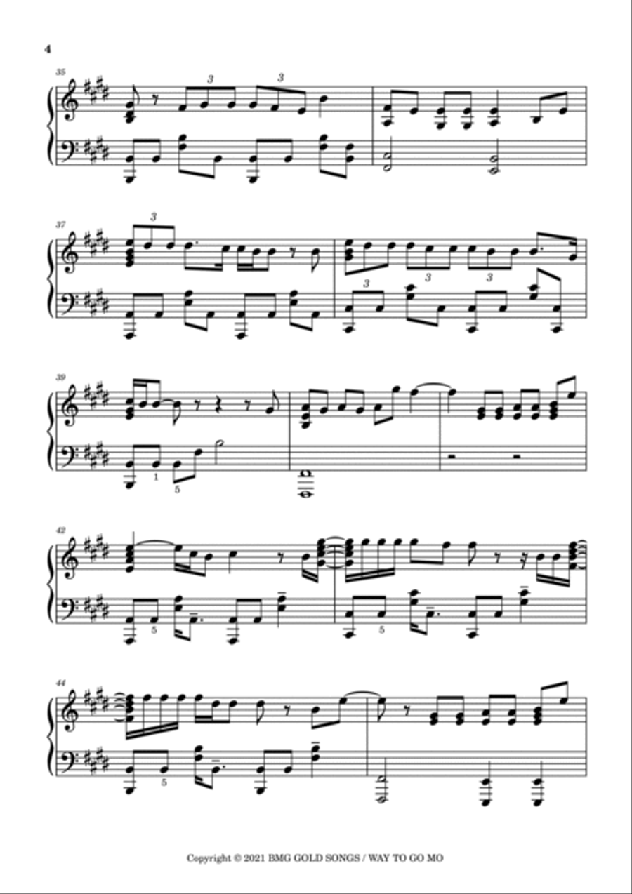 If You Ever Change Your Mind Piano Solo scores gallery preview page 4