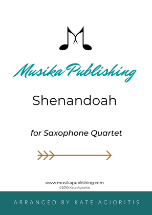 Book cover for Shenandoah - for Saxophone Quartet