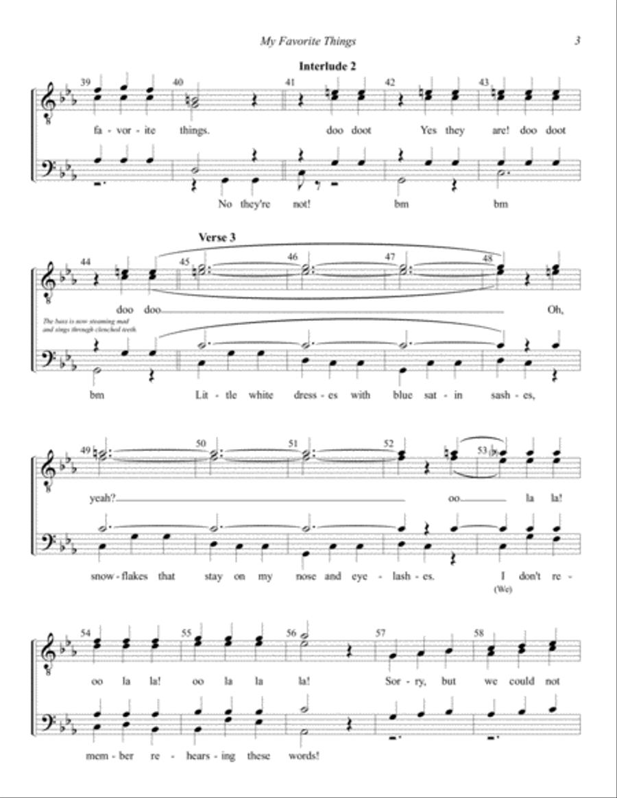 My Favorite Things TTBB scores gallery preview page 3