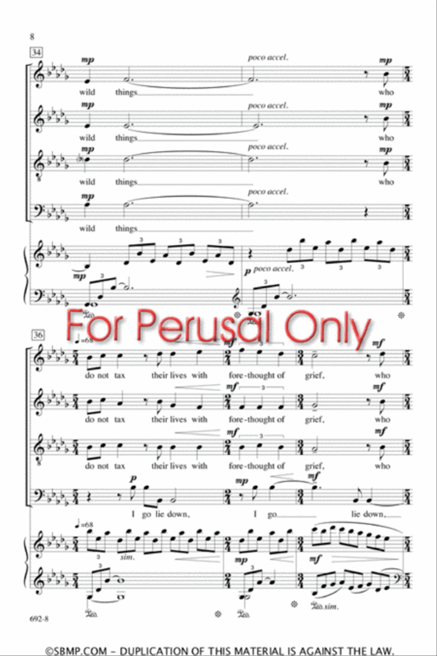 The Peace of Wild Things 4-Part scores gallery preview page 7