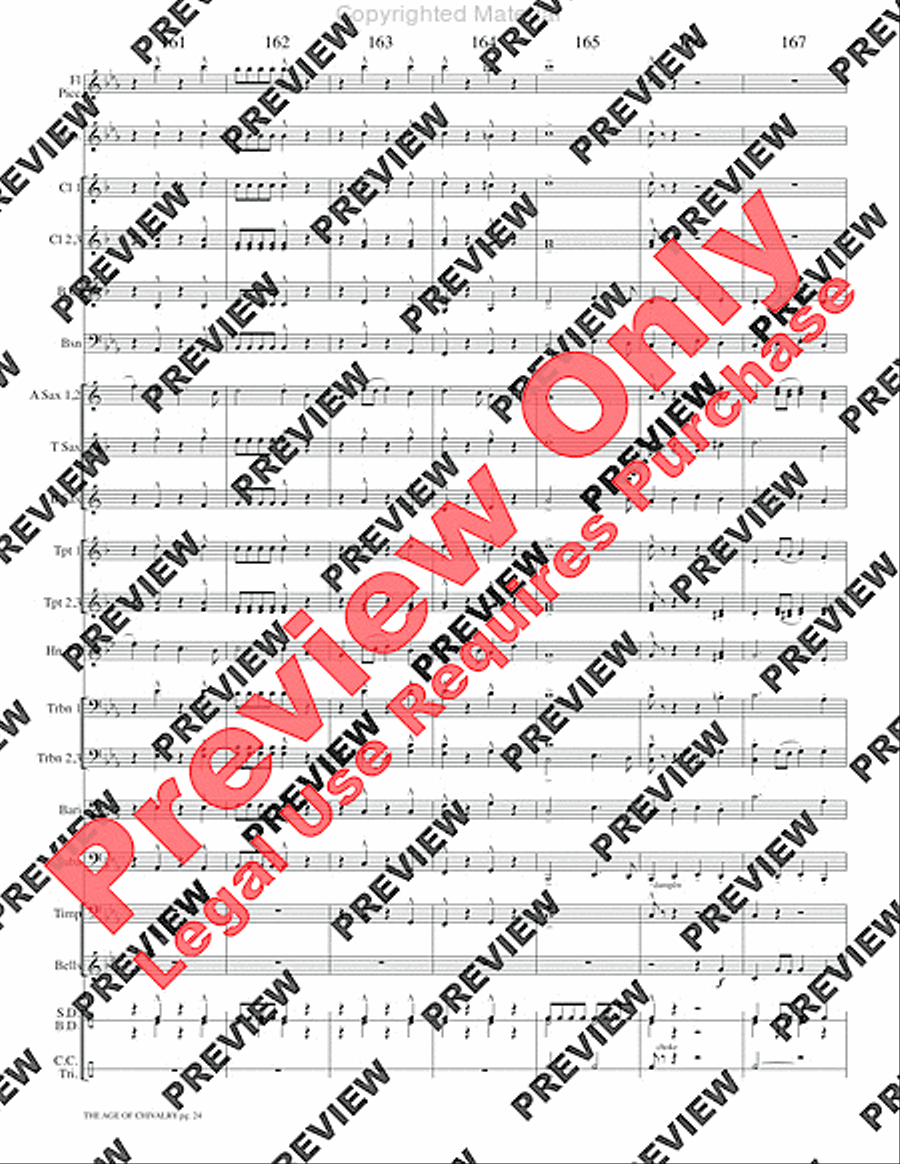 The Age of Chivalry Concert Band scores gallery preview page 27