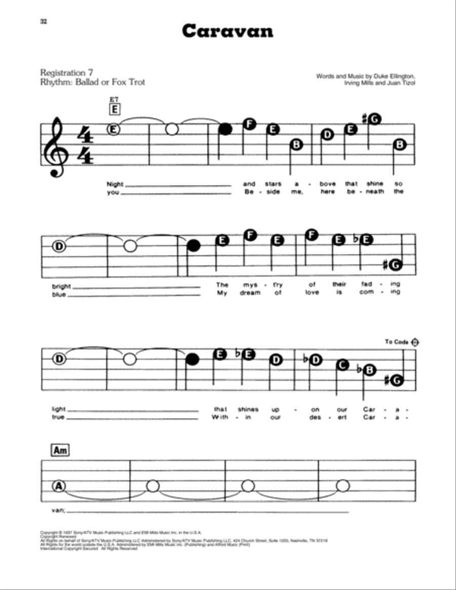 Caravan Electronic Keyboard scores gallery preview page 1