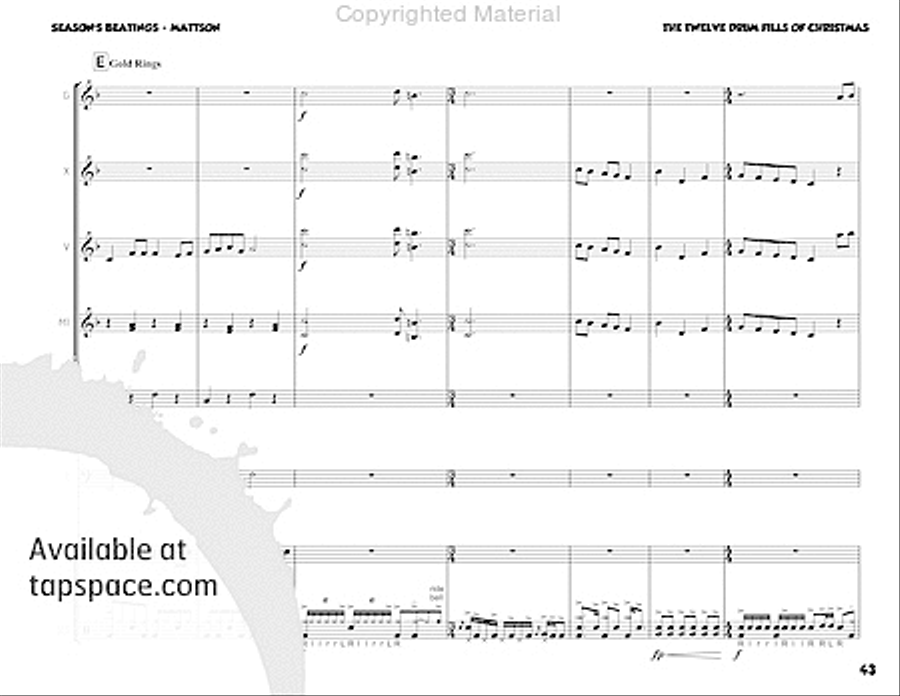 Season's Beatings Percussion Ensemble scores gallery preview page 59