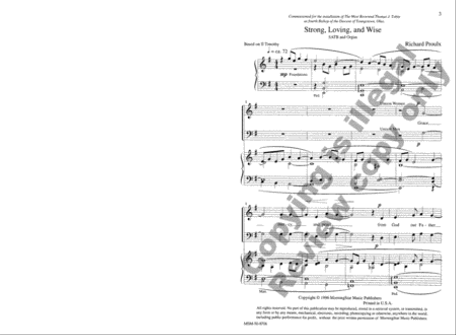 Strong, Loving, and Wise 4-Part scores gallery preview page 2