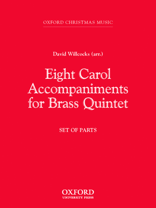 Book cover for Eight Carol Accompaniments for Brass a 5