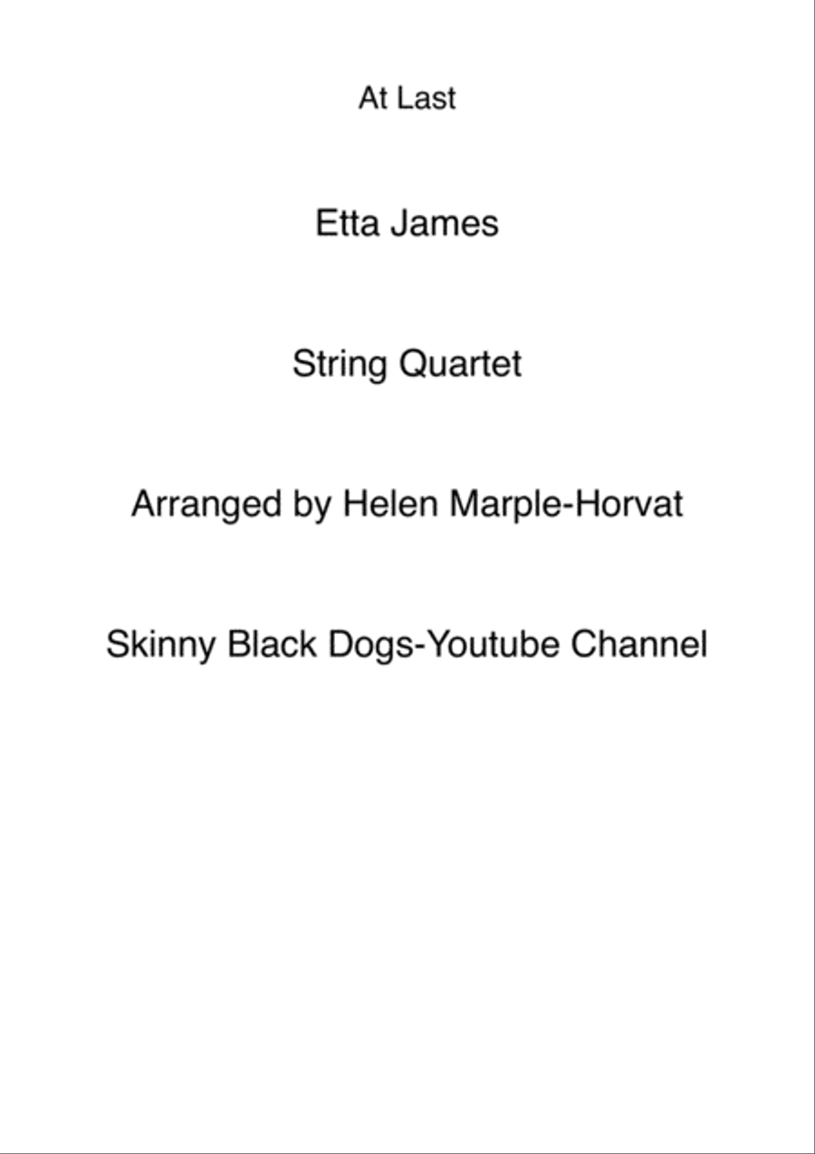 At Last String Quartet scores gallery preview page 1