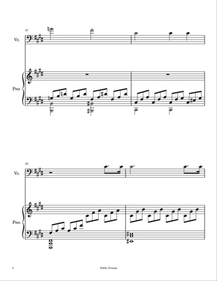 Moonlight Sonata - Cello and Piano - 1st movement Moonlight Sonata - Cello and Piano - 1st movement Piano scores gallery preview page 6