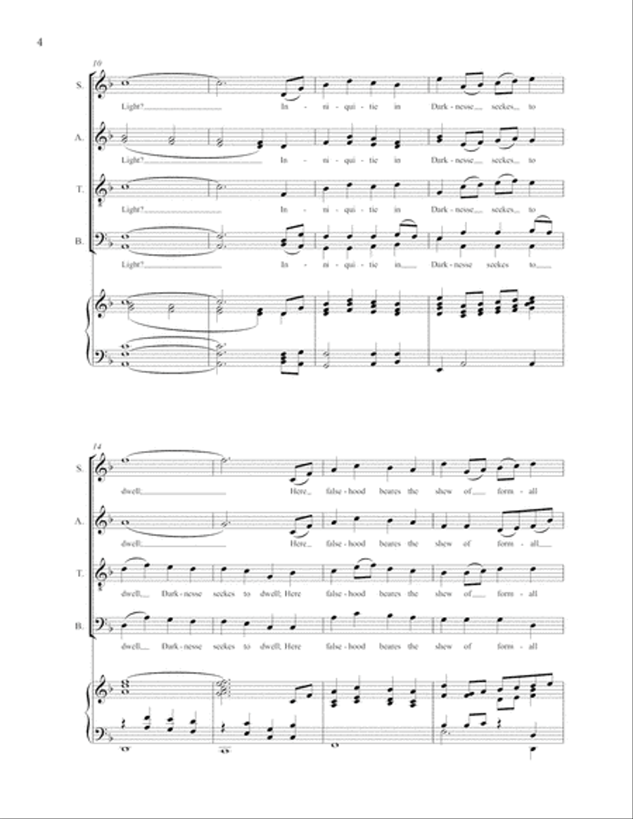 Chorale: His Paths Are Peace from Invictus: A Passion 4-Part scores gallery preview page 5