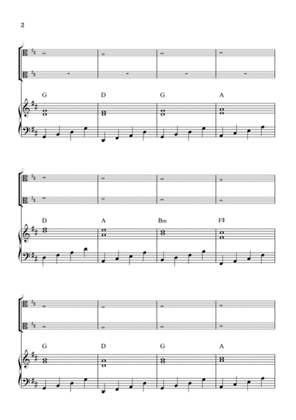 Pachelbel Canon in D • viola duet sheet music w/ piano accompaniment [chords] image number null