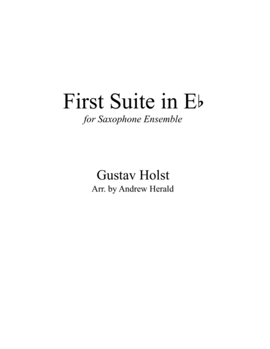First Suite in E-flat for Saxophone Ensemble image number null