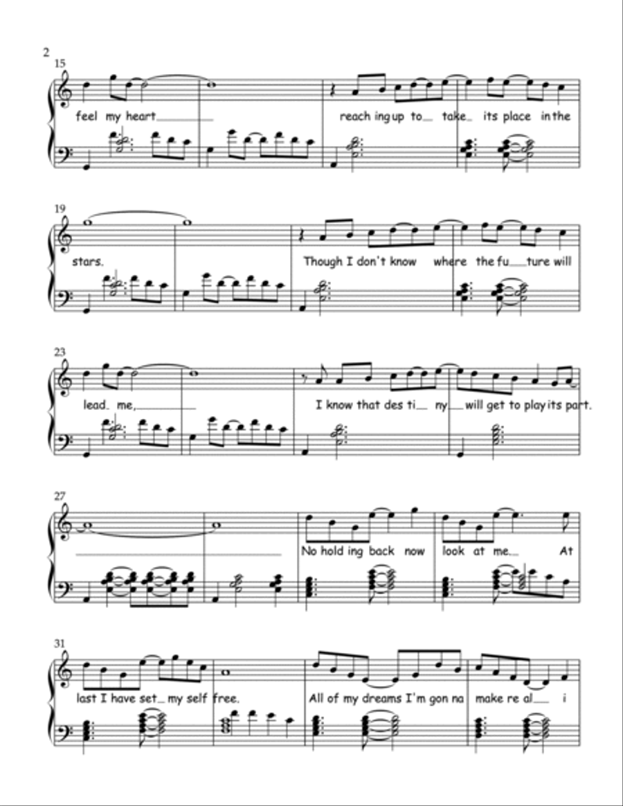 Reflection - Sheet music for single from the Reserved for You Collection image number null