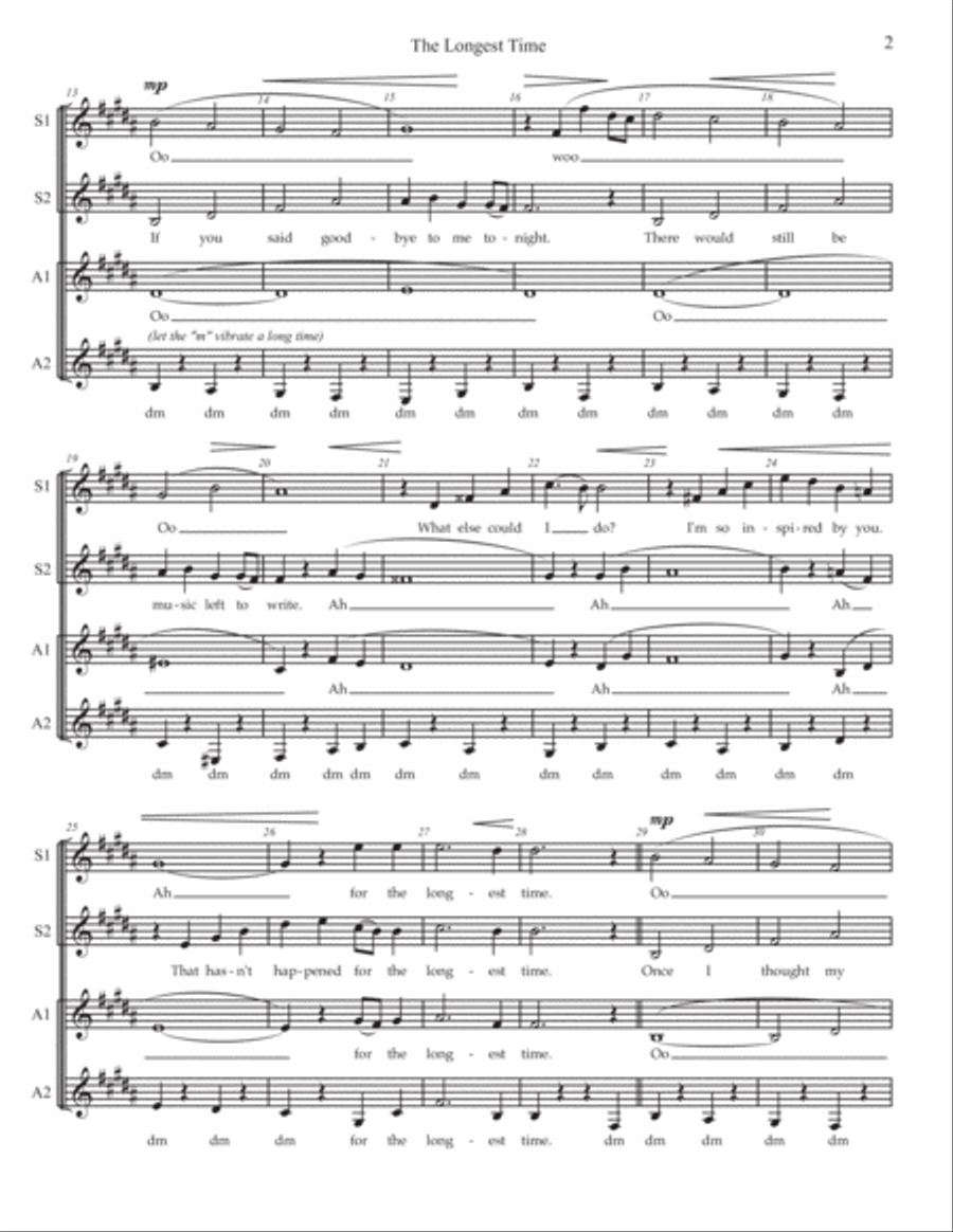 The Longest Time SSAA scores gallery preview page 4