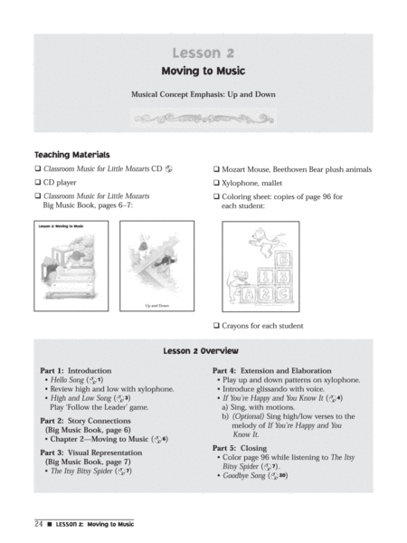 Classroom Music for Little Mozarts -- Curriculum Book & CD, Book 1
