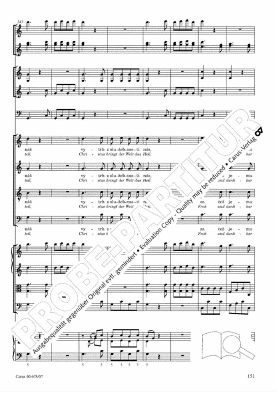 Missa pastoralis bohemica 4-Part scores gallery preview page 164