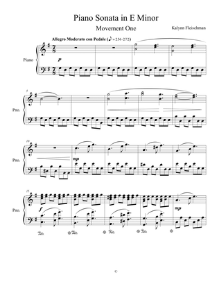 Piano Sonata in E Minor