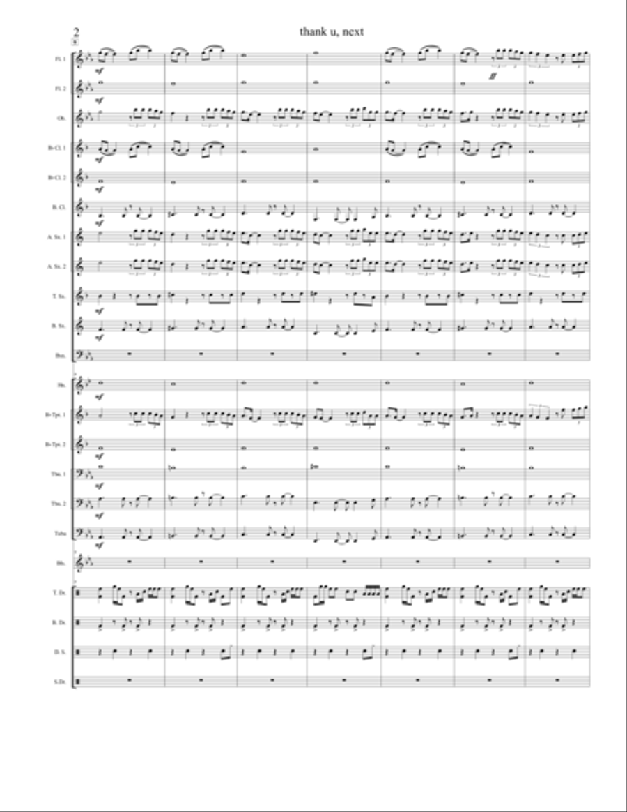 Thank U, Next Marching Band scores gallery preview page 2