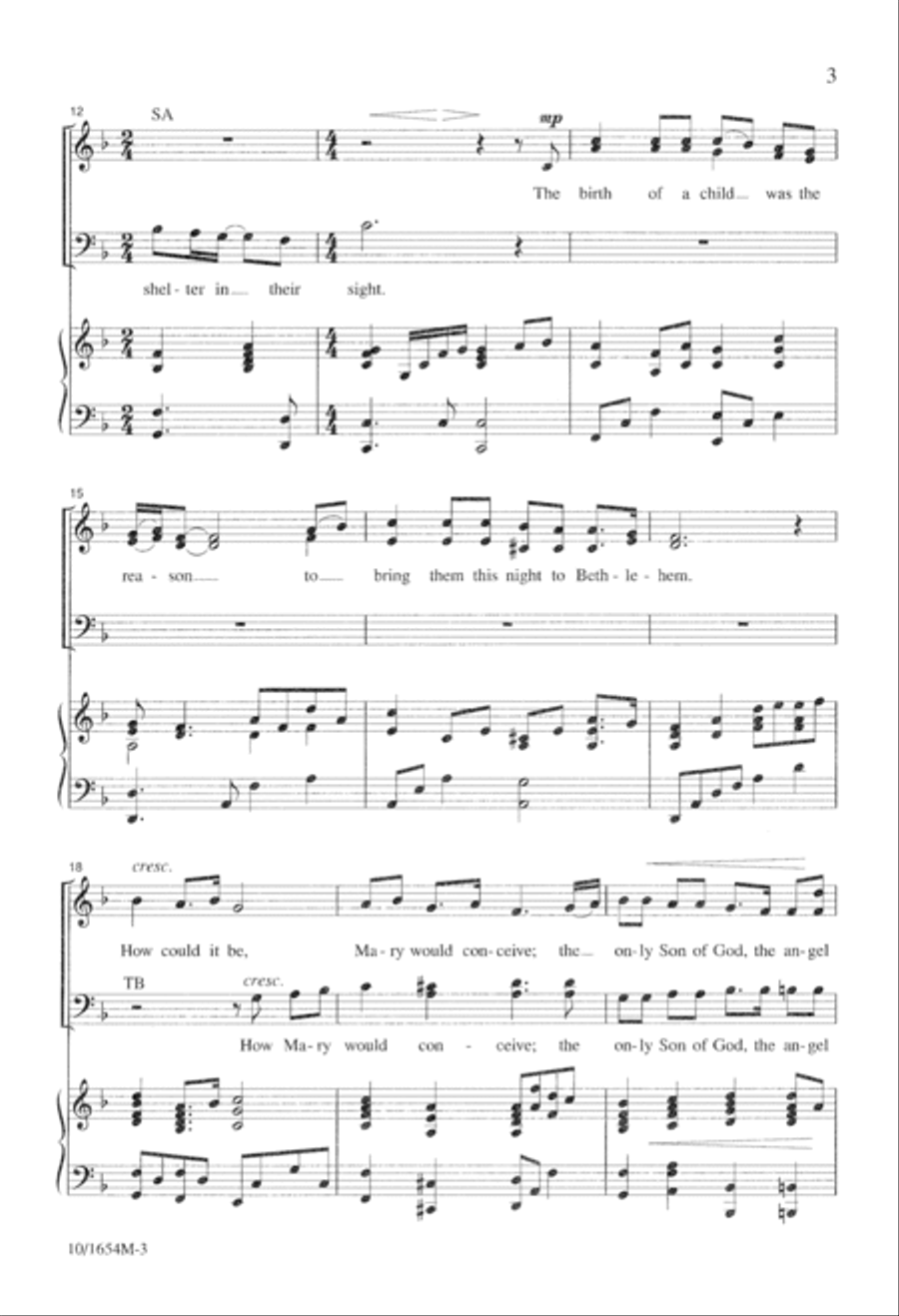 Bethlehem in Me 4-Part scores gallery preview page 3