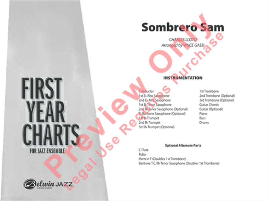 Sombrero Sam 3-Part scores gallery preview page 2