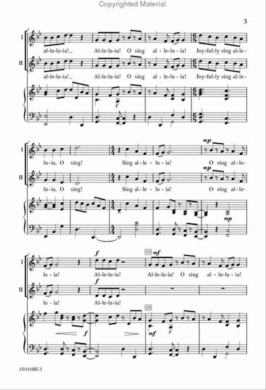 A Festive Alleluia A Festive Alleluia SSA scores gallery preview page 3