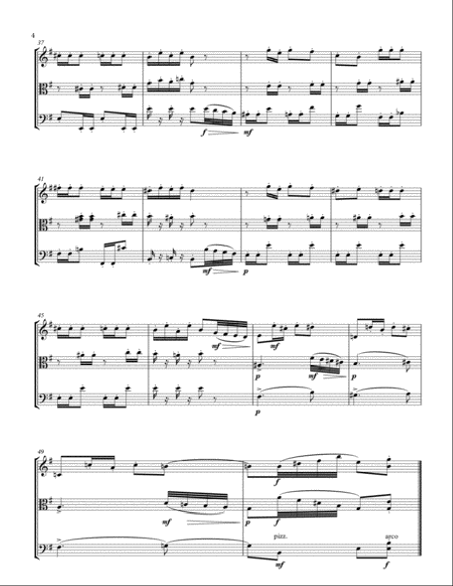 Dance of The Sugar Plum Fairy from The Nutcracker Violin Viola Cello Trio String Trio scores gallery preview page 4