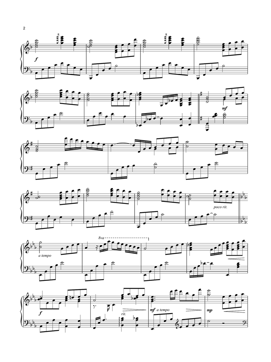 Beauty And The Beast (arr. Mark Hayes) Piano Solo scores gallery preview page 2